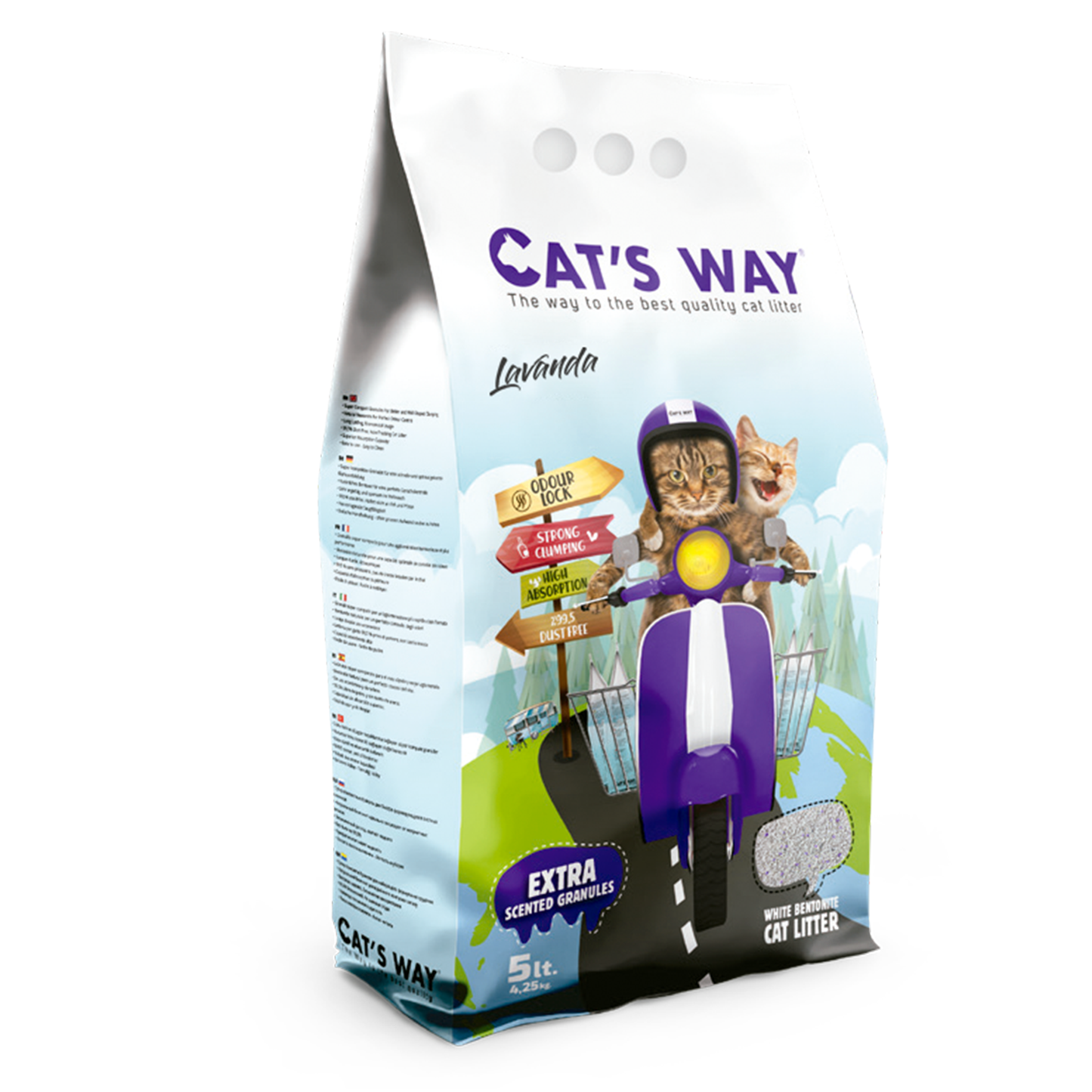 Cat´s Way 17 kg en presentación 8.5kg Arena con Fragancia