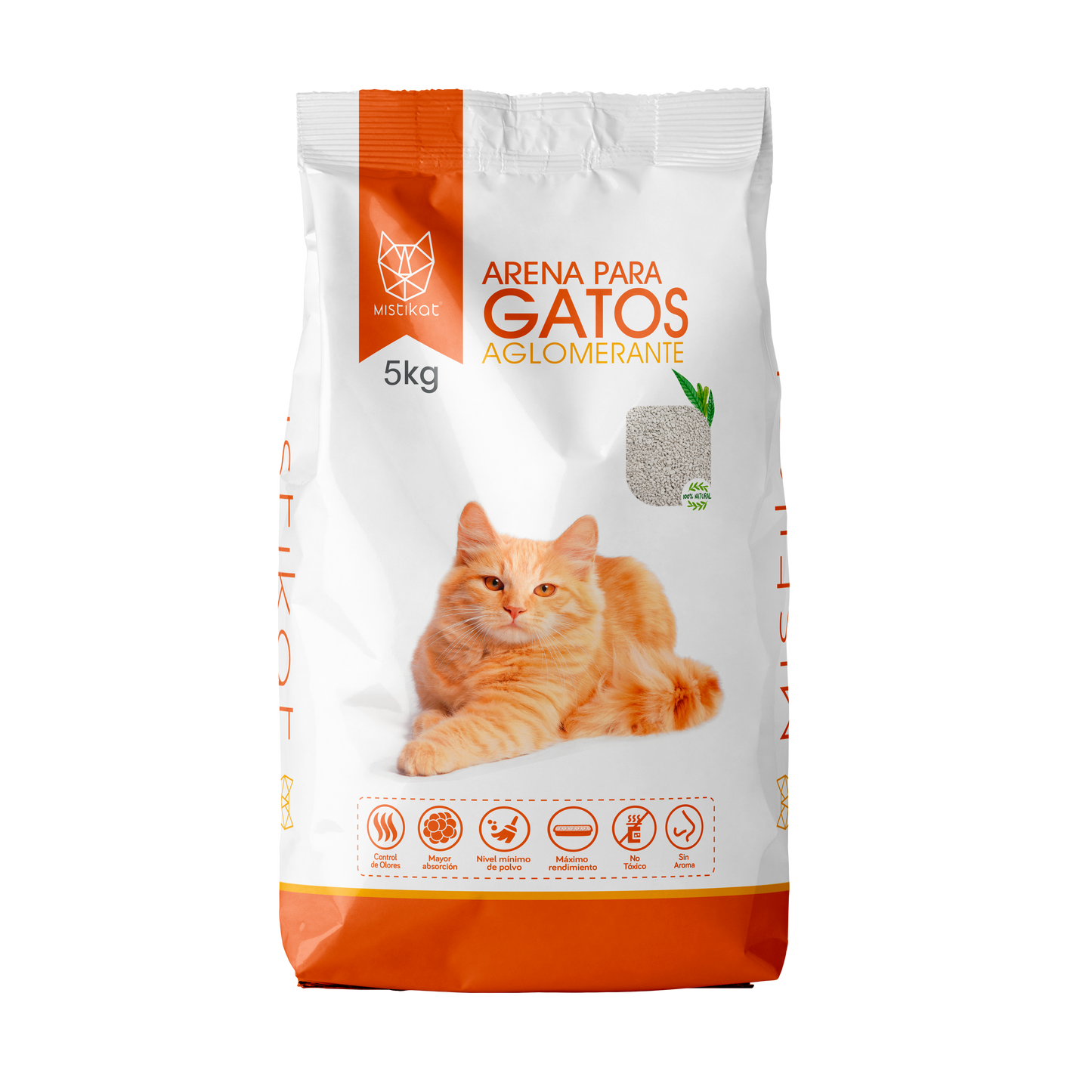 Mistikat Arena para Gatos 30kg Presentación de 5Kg